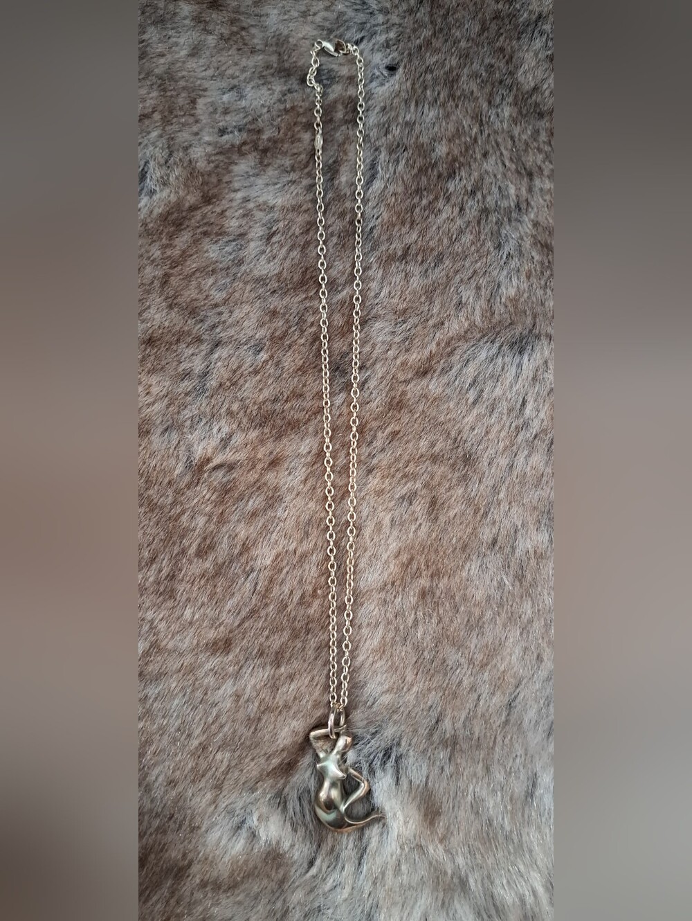 Georg Jensen Sterling Silver Mermaid Pendant Necklace #20